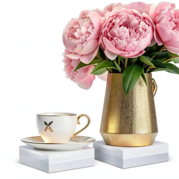 Vicenpal Acrylic Display Block Set 8‑Piece Clear Pedestal Riser 3x3-5