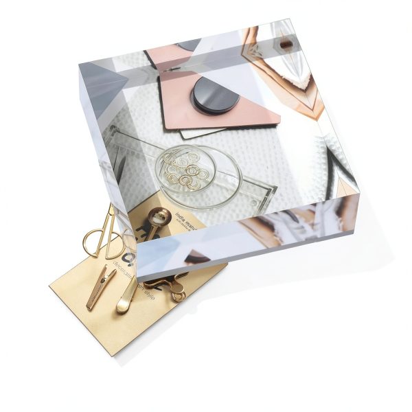 Vicenpal Acrylic Display Block Set 8‑Piece Clear Pedestal Riser 3x3-1