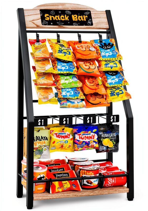 Pinzoveco Snack Organizer L‑Shape Rack Matte Finish BNXF0901-0