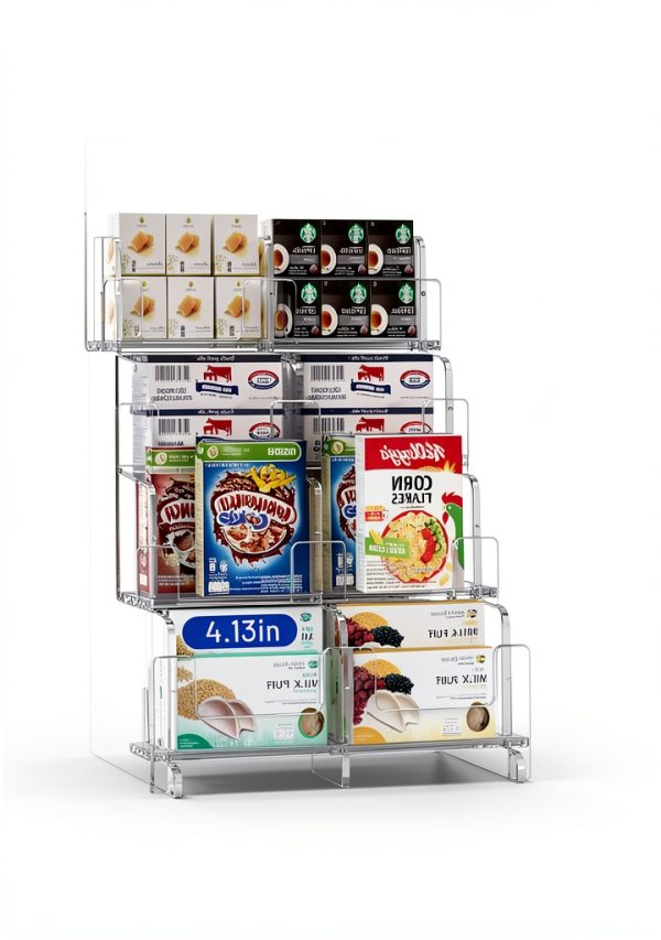 Aescwyn Acrylic Sticker Display Stand SE-122 Clear 4‑Layer Rack-1