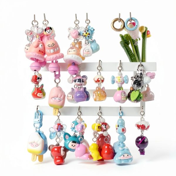 WOME Wooden Keychain Display Stand 18 Sturdy Hooks Unfinished-6