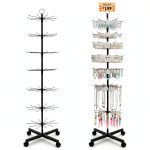 ANBOXIT Retail Rotating Display Rack 7 Adjustable Tiers Wheels-0