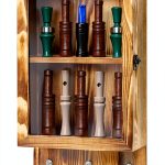 Dononr Pine Duck Call Display Rack Wall Mounted Tiered Shelf-0