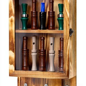 Dononr Pine Duck Call Display Rack Wall Mounted Tiered Shelf-0