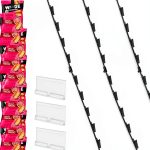 Board2by Black Metal Wall Mount Hook Rack 48 Clip Adjustable-0