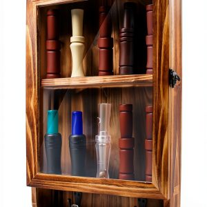 Duck Call Display Rack HunterGear Brown Legs Stand with Acrylic Window-0