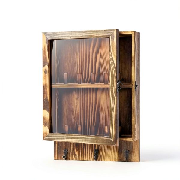 Dononr Pine Duck Call Display Rack Wall Mounted Tiered Shelf-4