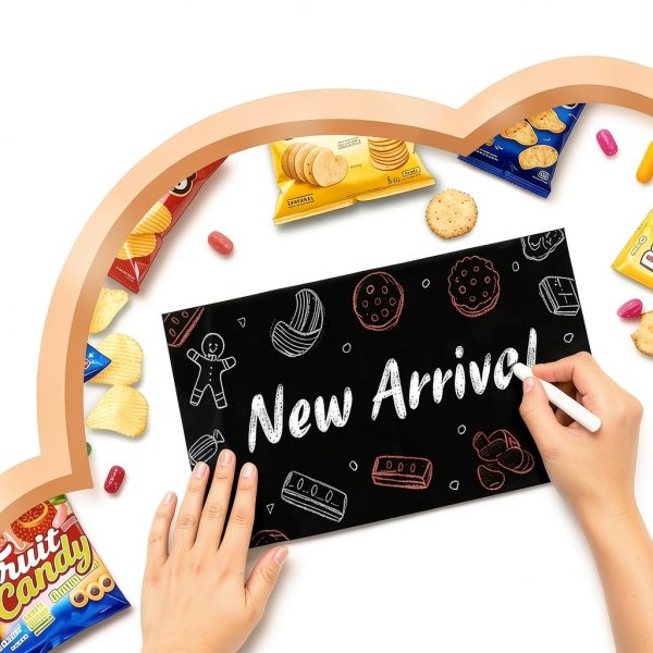SnackMaster Rotating Chip Display Rack with Black Base and Chalkboard-3