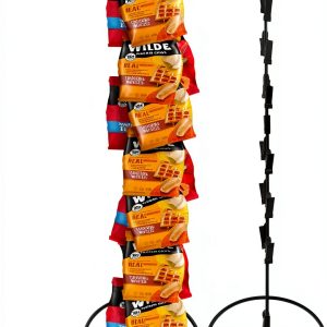 Dixsxusu Steel 2‑Tier Snack Display Rack with Rust‑Resistant Coating-0
