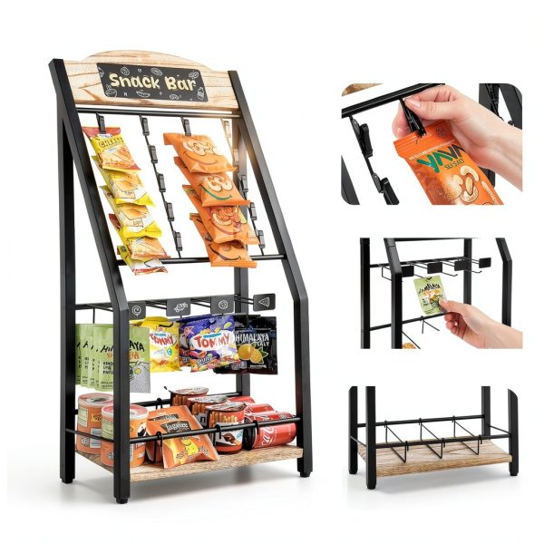 Pinzoveco Snack Organizer L‑Shape Rack Matte Finish BNXF0901-1