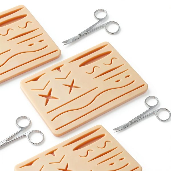 ZongHan Silicone Suturing Kit 3‑Pad Multi‑Size Reusable Trainer-4