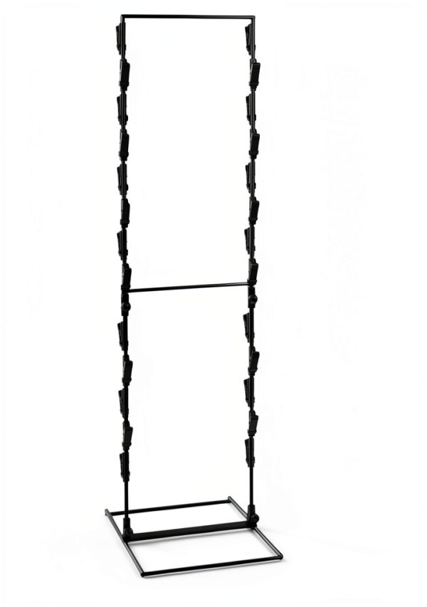 ROSROSE Tiered Snack Display Rack 2‑Pack Metal Chip Stand Black-5