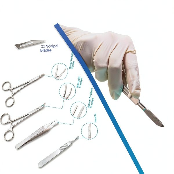 Suture Training Kit SENDEW Large Silicone Pad with Needle Driver-1
