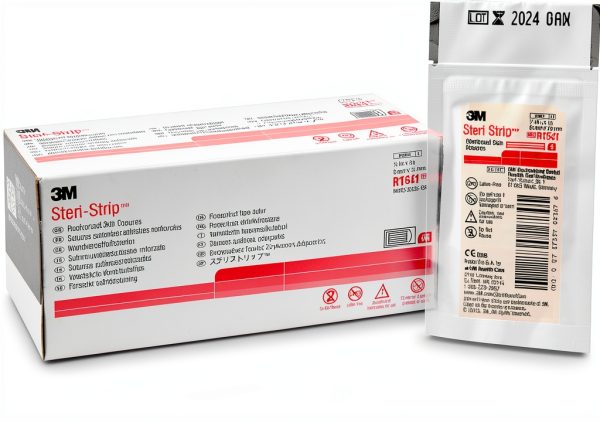 3M R1541 1/4'' x 3'' Steri-Strip Reinforced Skin Closure - 50 per Box-0