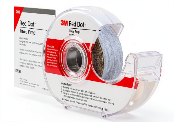 3M Red Dot Trace Skin Prep Roll with Dispenser 3/4" x 196"-0